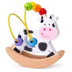 Bigjigs Baby Motorický labyrint houpačka kravička