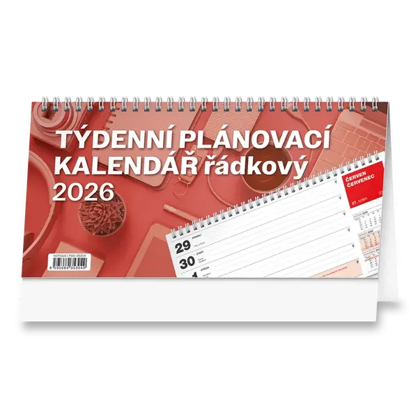 Stolní kalendář Plánovací řádkový 2026