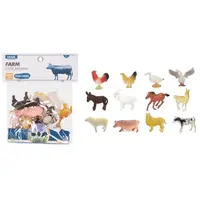 Zvířátka figurky farma 12 ks set 10 cm