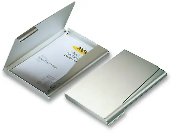 Zásobník na vizitky Durable - stříbrný - na 20 vizitek