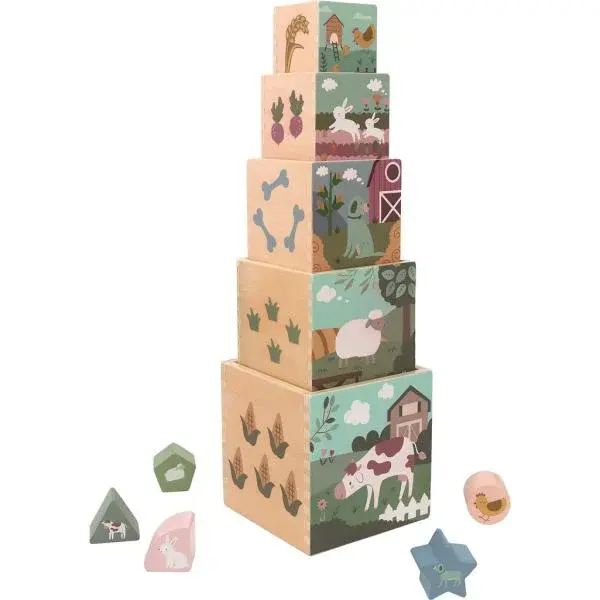 2Kids Toys Skládací věž z kostek Farma