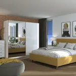 Moderná spálňa auri i - dub artisan/biela