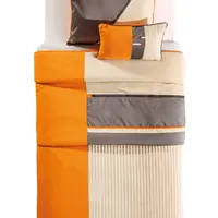 Posteľná súprava orange - oranžová/béžová/šedá