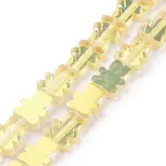 Transparent Electroplate Glass Beads Strands