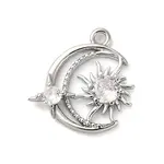 Brass Micro Pave Cubic Zirconia Charms