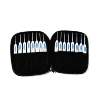 Chinese Style 8Pcs Aluminium Pin Plastic Handle Crochet Hook