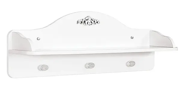 Závěsná police carmen - bílá