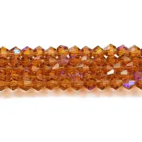 Transparent Electroplate Glass Beads Strands