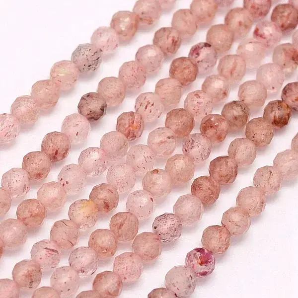 Natural Strawberry Quartz Beads Strands
