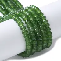 Dyed Natural Malaysia Jade Rondelle Beads Strands