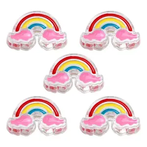5Pcs Transparent Acrylic Enamel Beads