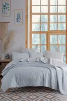 Prikrývka 200x220 + 2 vankúše sky - svetlo modrá