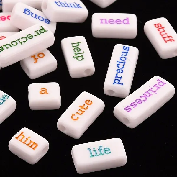 Opaque White Acrylic Beads