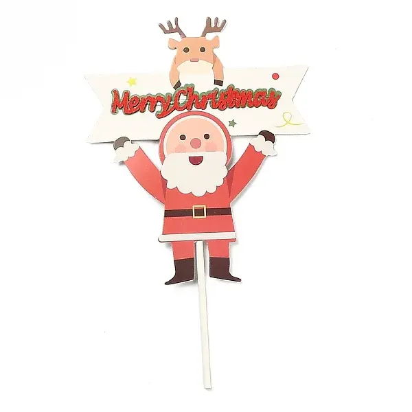 Paper Santa Claus Cake Insert Card Decoration