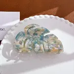 Leaf Shape Cellulose Acetate Claw Hair Clips