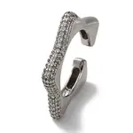 Rack Plating Star Brass Cubic Zirconia Open Cuff Rings for Women