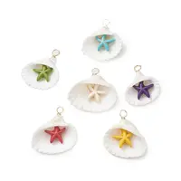 Dyed Synthetical Turquoise Star Pendants