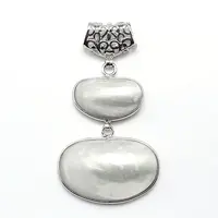 Brass Spiral Shell Oval Big Pendants