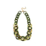 Acrylic Ring Oval Link Chain Necklaces