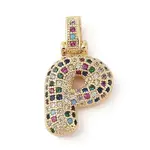 Brass Micro Pave Cubic Zirconia Pendants