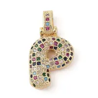 Brass Micro Pave Cubic Zirconia Pendants