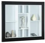 Nástěnná police s přihrádkami ii kaspian - bílá/černá