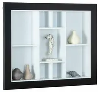 Nástěnná police s přihrádkami ii kaspian - bílá/černá