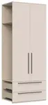 Dodatečná dvoudveřová šatní skříň se zásuvkami baptiste - béžová
