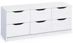 Široká zásuvková komoda petrus - bílá