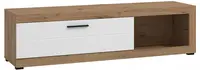Tv stolek ronja - dub/bílá