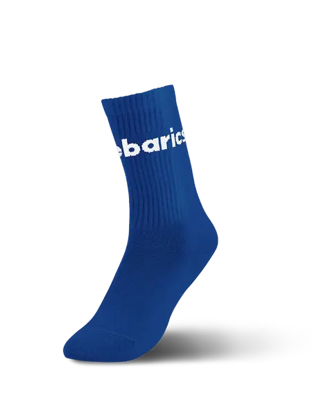 Barebarics - Barefoot Ponožky - Crew - Cobalt Blue - Big logo