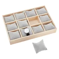 12 Slots Wooden Watch Organizer Trays