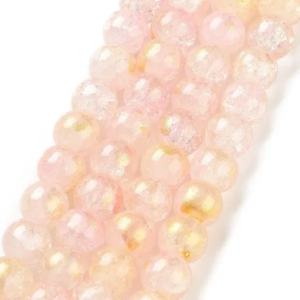 Baking Painted Crackle Glass Bead Strands