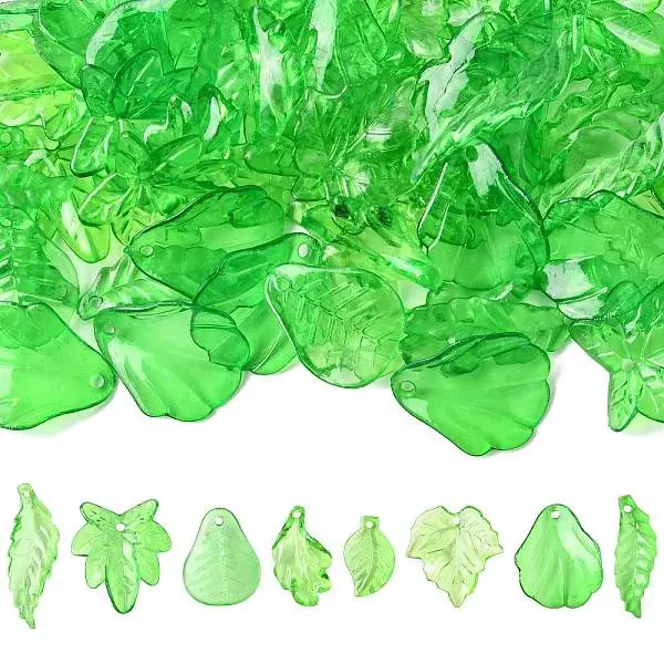 360Pcs 8 Styles Transparent Acrylic Pendants