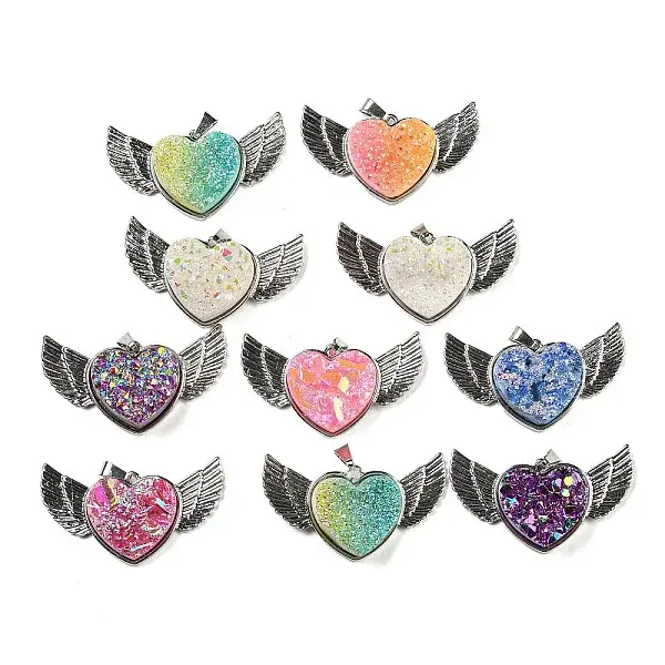 Eletroplated Natural Druzy Agate Pendants