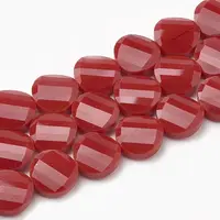 Opaque Solid Color Glass Beads Strands