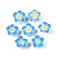 Handmade Polymer Clay 3D Flower Plumeria Beads