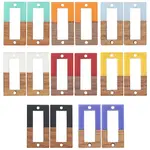 16Pcs 8 Colors Resin & Walnut Wood Links/Connectors