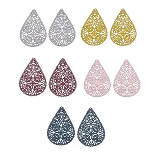 430 Stainless Steel Filigree Pendants