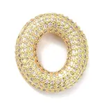 Rack Plating Brass Micro Pave Cubic Zirconia Pendants