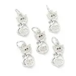 Brass Clear Cubic Zirconia Charms