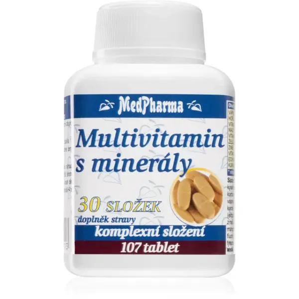 MedPharma Multivitamín s vitamínmi 30 zložiek tablety s multivitamínovým komplexom 107 tbl