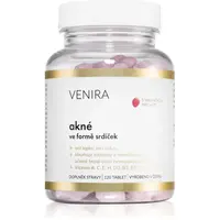 Venira Srdiečka na akné tablety na cmúľanie na aknóznu pleť príchuť Raspberry 120 tbl