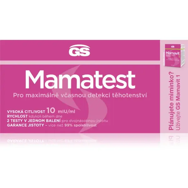GS Mamatest 10 mIU/ml tehotenský test 2 ks