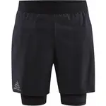 Craft PRO TRAIL 2IN1 SHORTS M Pánské běžecké šortky, černá, velikost XXL