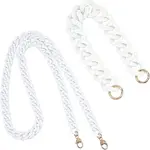 2Pcs Acrylic Curb Chain Bag Strap