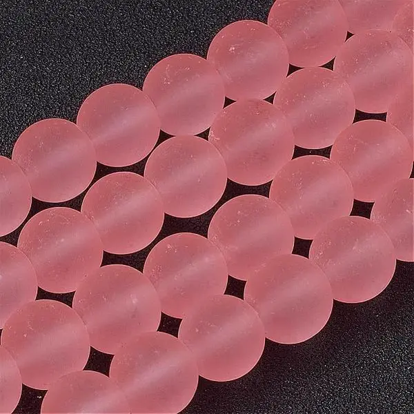 Baking Painted Transparent Glass Bead Strands