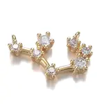 Brass Micro Clear Cubic Zirconia Pendants