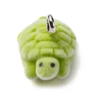 Flocky Resin Pendants