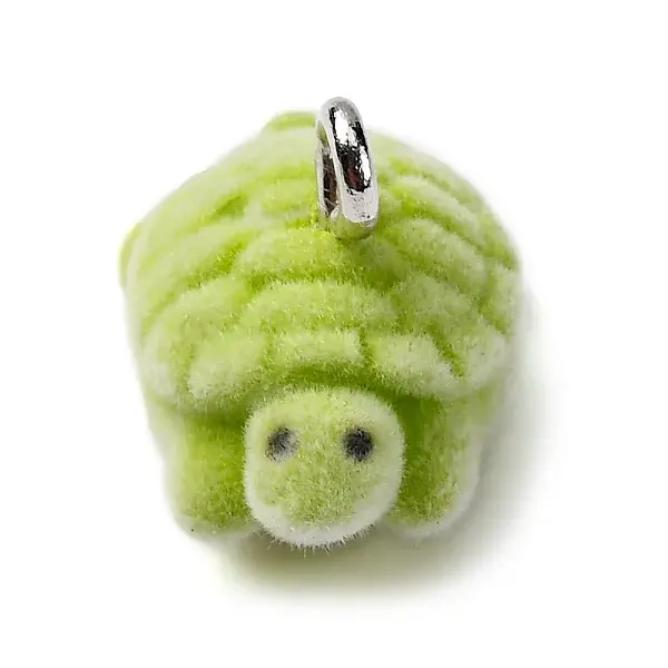 Flocky Resin Pendants